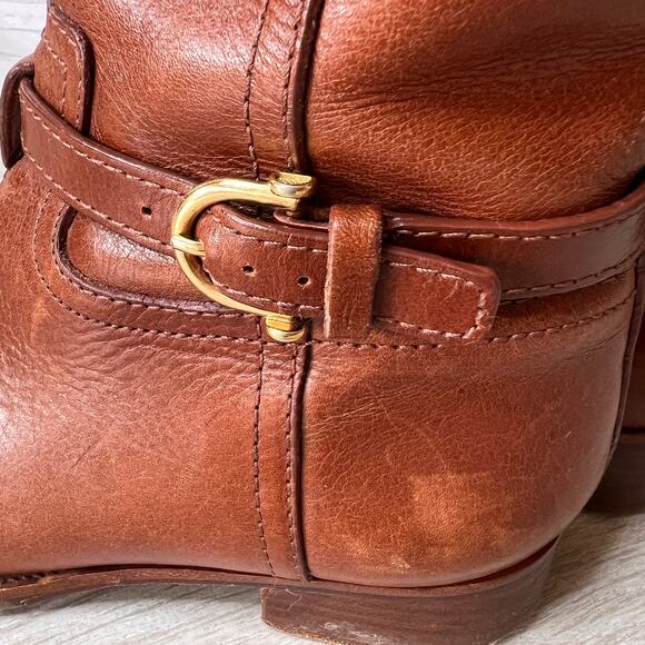Tory Burch Boots Womens Size 6 Brown Nadine Leather Riding Tall Fall Wear - Picture 10 of 16